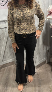 Khaki Leopard Print Top