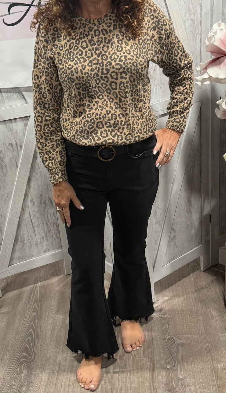 Khaki Leopard Print Top