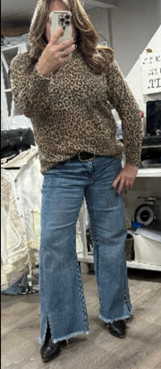 Khaki Leopard Print Top