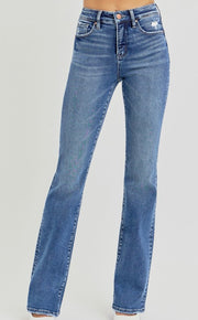 Tummy Control Dark Wash Straight Jeans