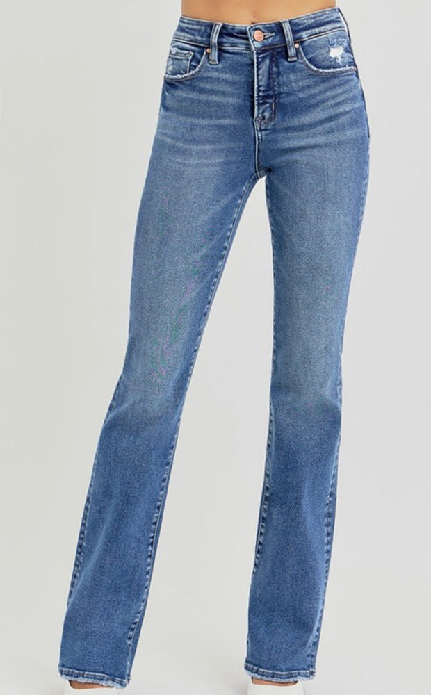 Tummy Control Dark Wash Straight Jeans