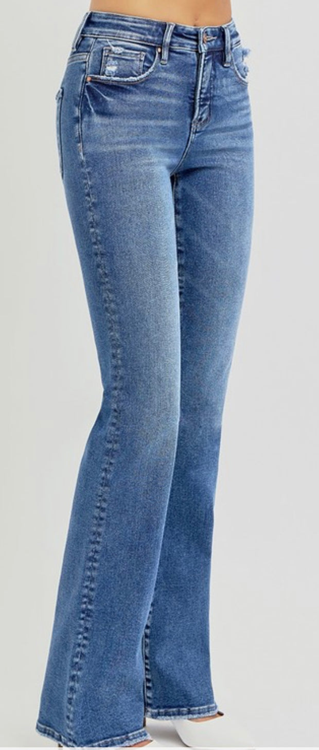 Tummy Control Dark Wash Straight Jeans