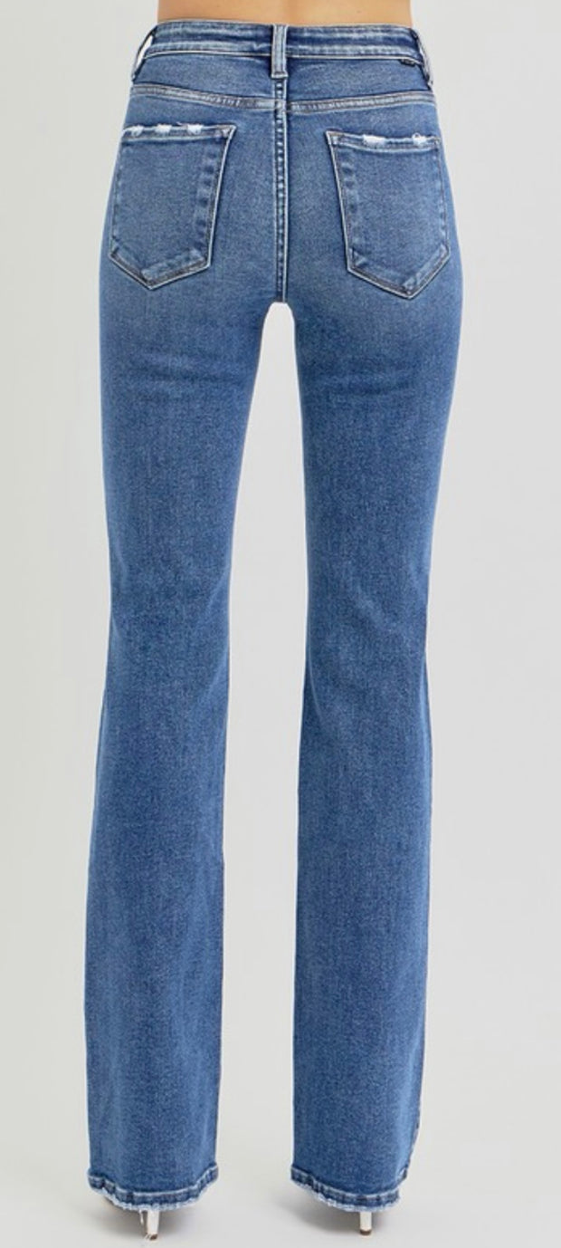 Tummy Control Dark Wash Straight Jeans