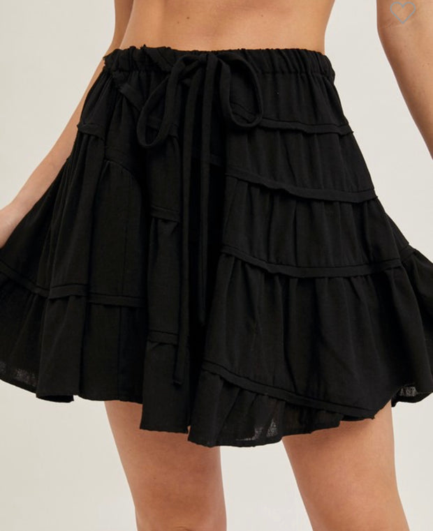Black Boho Skirt