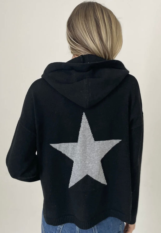 Black Austin Star Hoodie