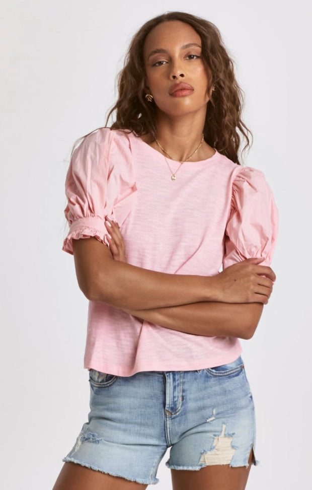 Pink Dani Puff Sleeve Top