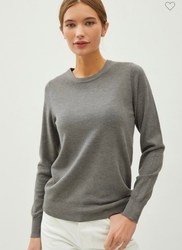 Classic Round Neck Super Soft Sweater- Available in 4 Colors!!!