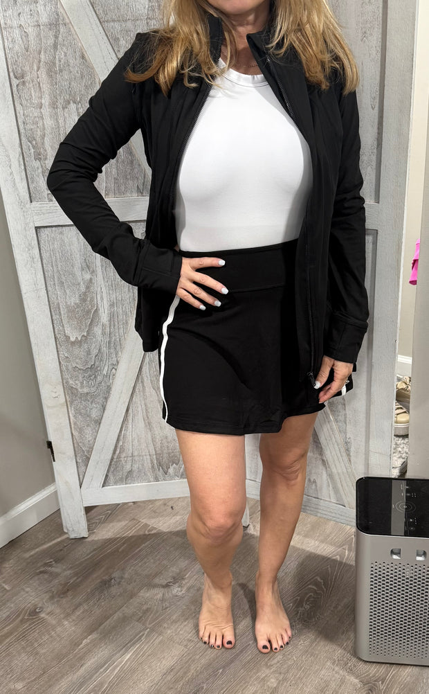 Athletic Wear!!! Butter Tennis / Pickleball Skort- Black/White or White/Black