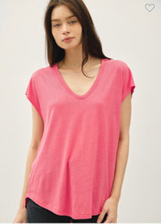 Guava Relaxed Fit V Neck Tee Shirt