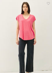 Guava Relaxed Fit V Neck Tee Shirt
