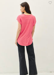 Guava Relaxed Fit V Neck Tee Shirt