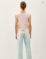 Basic Scoop Neck Cap Sleeve Cotton Tee- Available in White,Blue, Blush & Charcoal