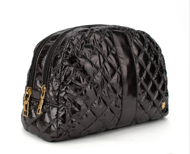 Fig Patent Quilted Cosmetic Bag- Also Available in Red Berry