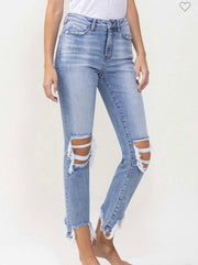 High Rise Kick Flare Jeans in Comfort Stretch Denim