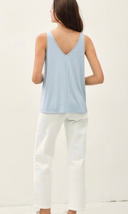 Flowy Modal V Neck Tank- Available in Black & Sky Blue