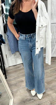 High Rise Crop Wide Leg Jeans