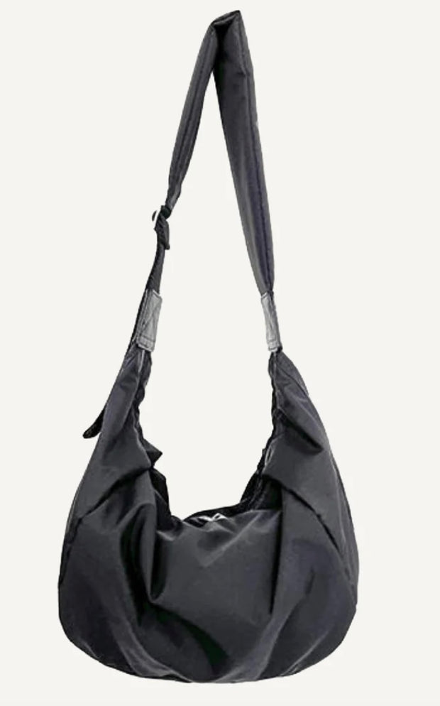 Black Nylon Hobo Bag