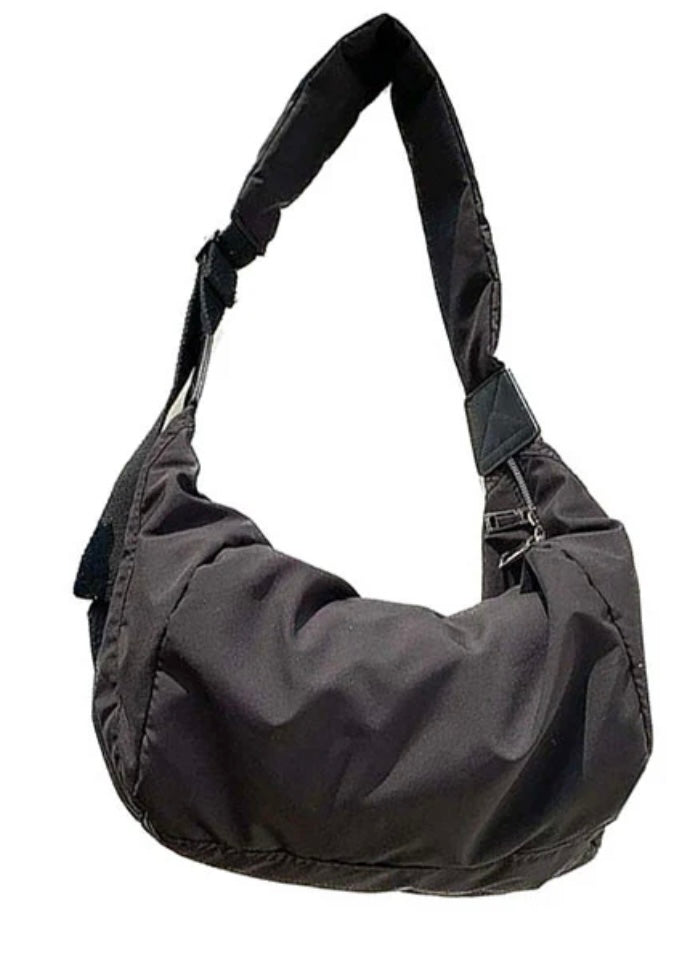 Black Nylon Hobo Bag