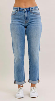 Judy Blue Mid Rise Boyfriend Jeans