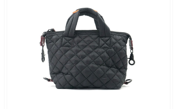 Small Quilted Puff Bag- Available in Black & Black Patent