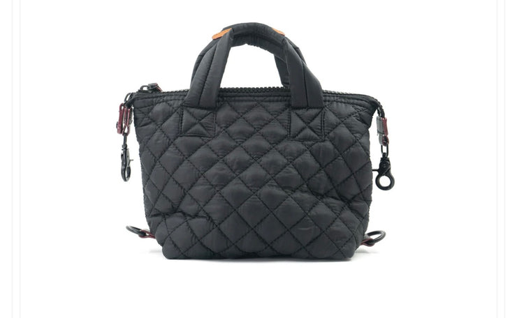 Small Quilted Puff Bag- Available in Black & Black Patent