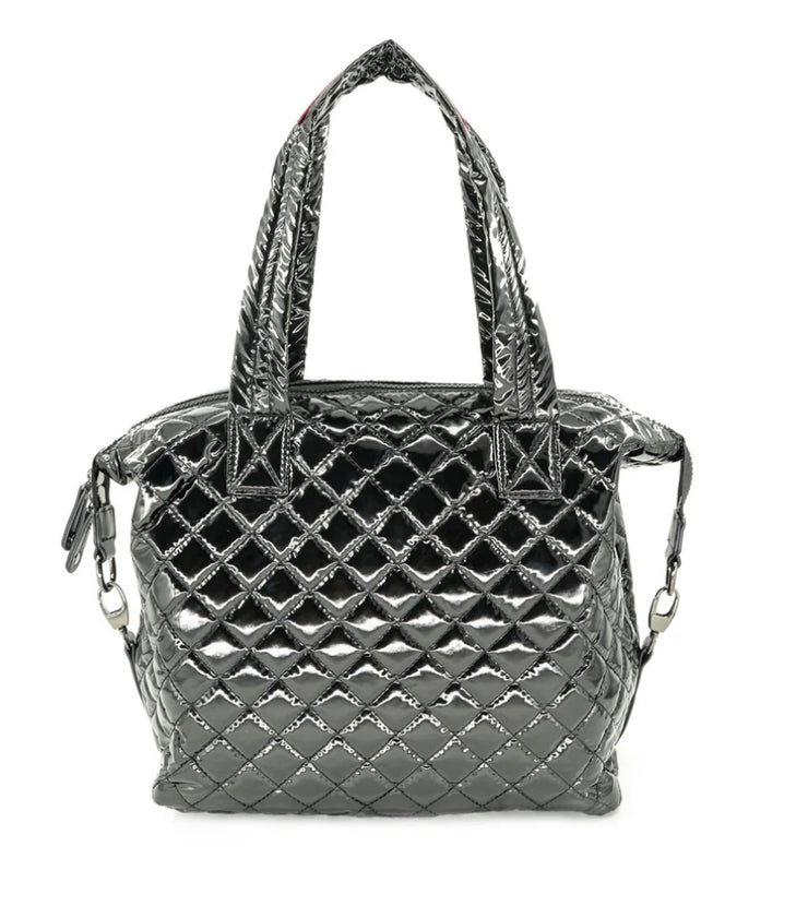 Large Quilted Tote- Available in Black & Black Patent
