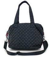 Large Quilted Tote- Available in Black & Black Patent