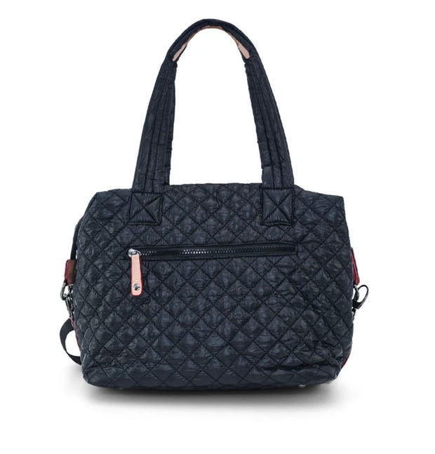 Large Quilted Tote- Available in Black & Black Patent