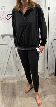 Black Butter Long Sleeve Zip Up Jacket