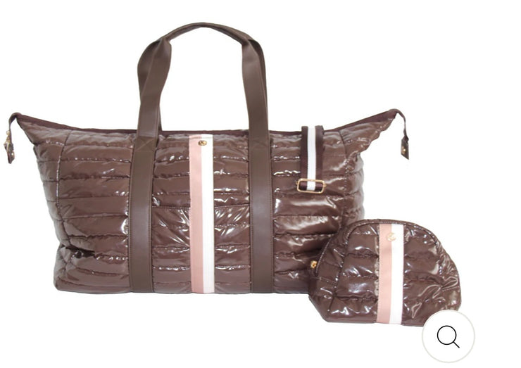 Cocoa Weekender Bag- Matching Cocoa Cosmetic Bag Available