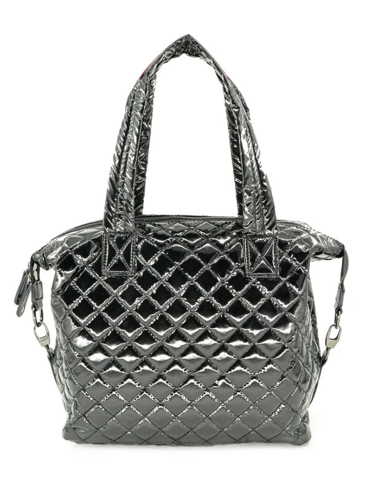 Large Quilted Tote- Available in Black & Mocha Patent