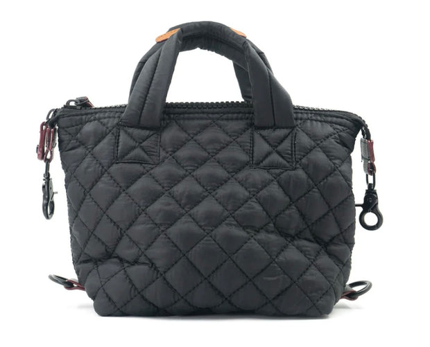 Small Quilted Puff Bag- Available in Black, Black Patent, Navy and Pewter