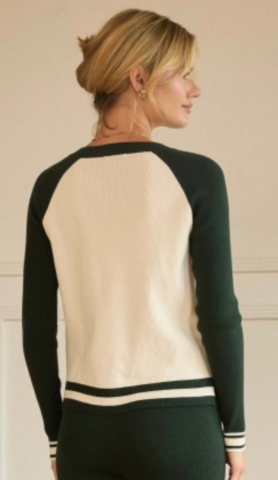Colorblock Ribbed Long Sleeve Top