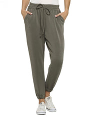 Ariella Olive Scuba Zip Hoodie With Elastic Waist Jogger-SET