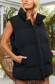 Black Oversized Puffer Vest