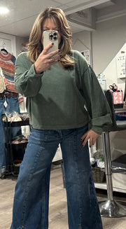 Soft Cotton Long Sleeve Top- 4 Colors Available