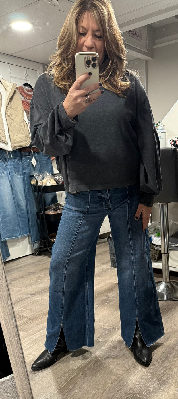 Soft Cotton Long Sleeve Top- 4 Colors Available