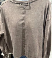 Soft Cotton Long Sleeve Top- 4 Colors Available