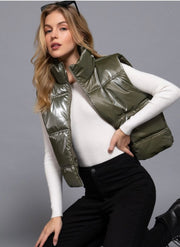 Liquid Zip Up Vest- Choose From Black or Olive