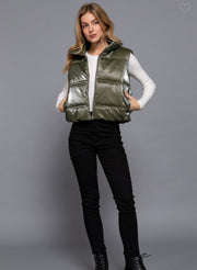 Liquid Zip Up Vest- Choose From Black or Olive