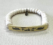 Sassy Bracelets Featuring Natural Stones & Crystals- Fuck It- 2 Colors