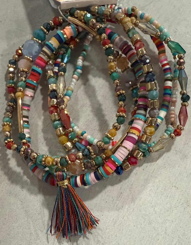 Multicolor Bracelet Stack