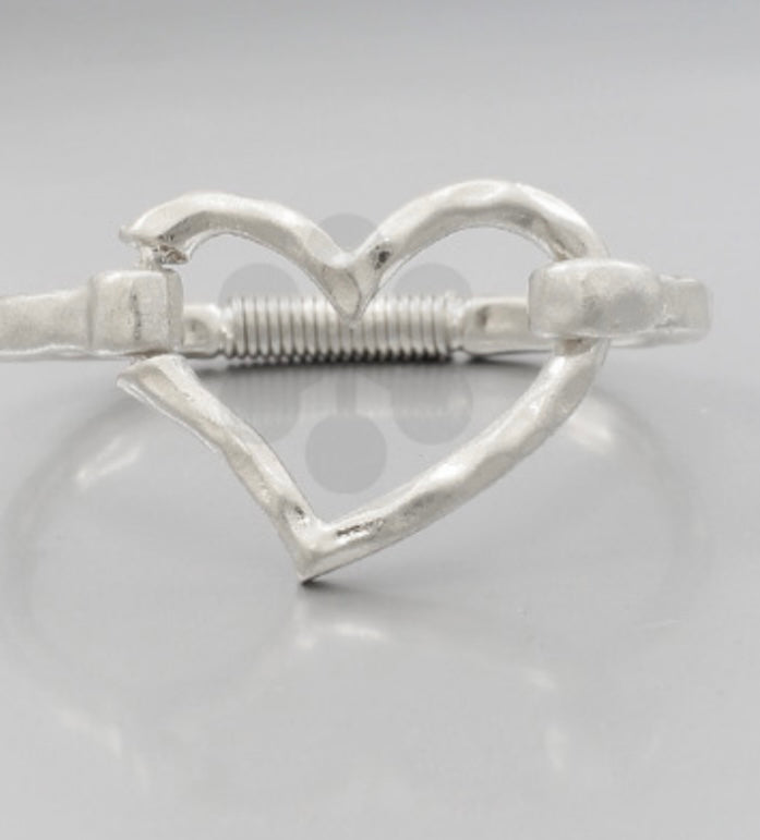 Silver Big Heart Bracelet