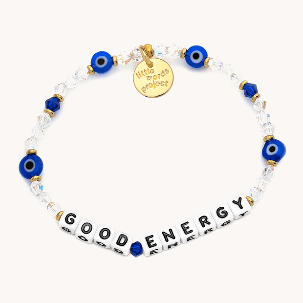 Little Words Project Beaded Bracelet- "Good Energy-Lucky Symbols"