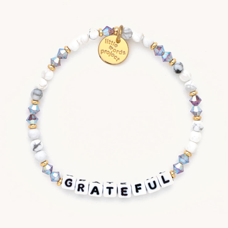 Little Words Project Beaded Bracelet- "Grateful"