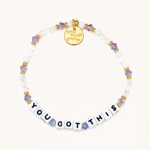 Little Words Project Beaded Bracelet- "You Got This"