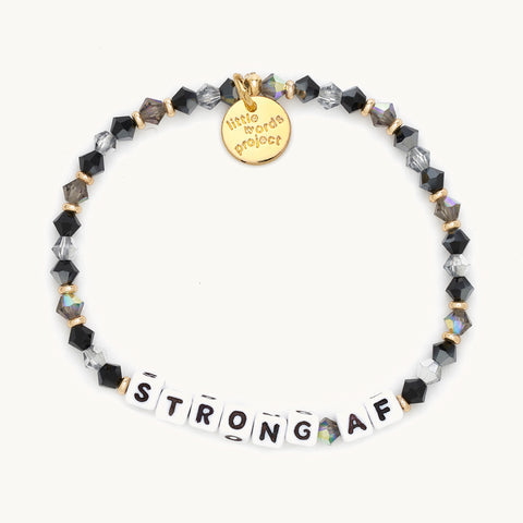 Little Words Project Beaded Bracelet “Strong AF”