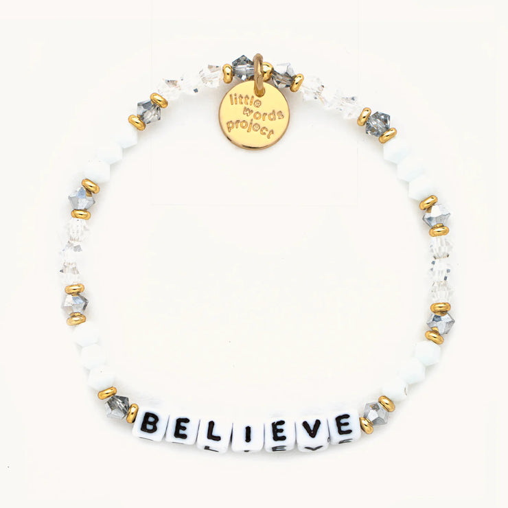 Little Words Project Beaded Bracelet “Believe”