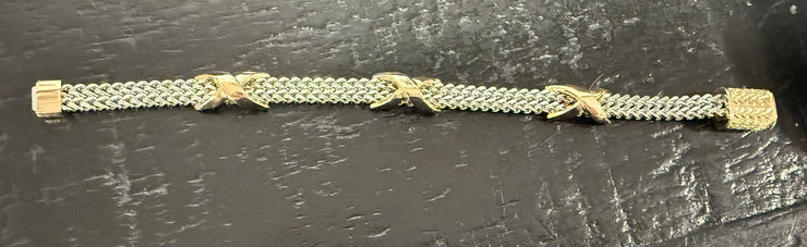Triple Infinity Two Tone Magnetic Lock Bracelet