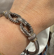 Two Tone Twist Bangle